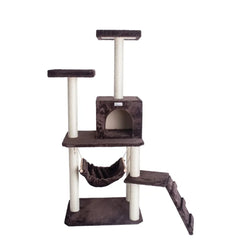 GleePet 57-Inch Cat Tree Real Wood Climber With Four Levels