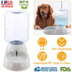 3.5L/1Gal Pet Water Dispenser Self-Dispensing Gravity