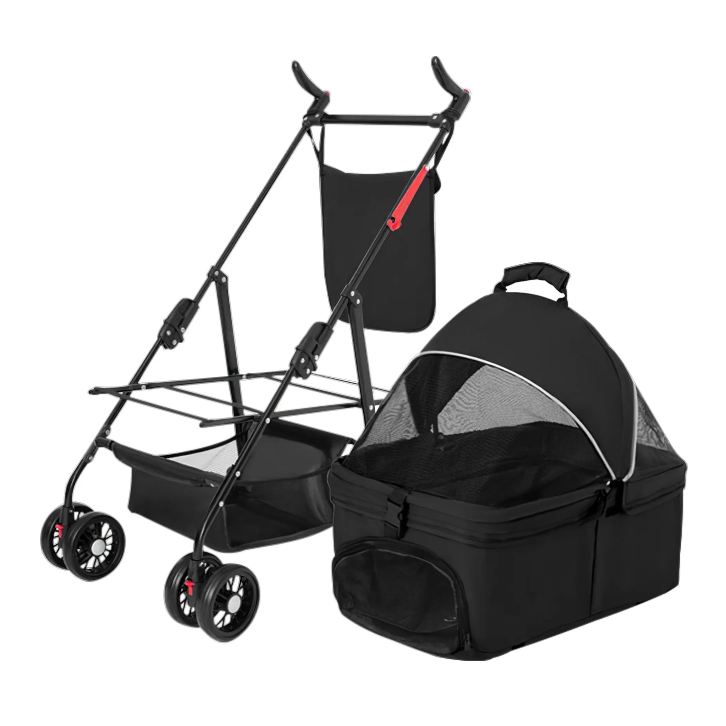Foldable 4-Wheel Pet Stroller