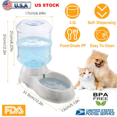 3.5L/1Gal Pet Water Dispenser Self-Dispensing Gravity