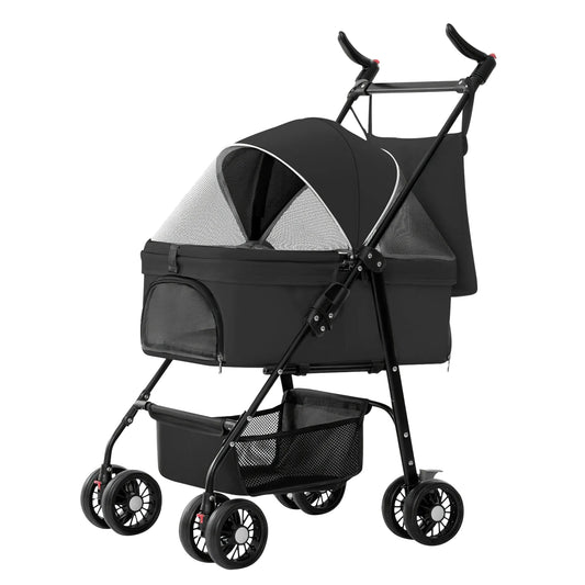 Foldable 4-Wheel Pet Stroller